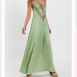 Free People Sage Green Maxi Dress